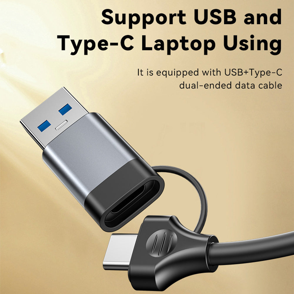 USB / USB-C -keskitin Yesido HB21, 5in1, Harmaa