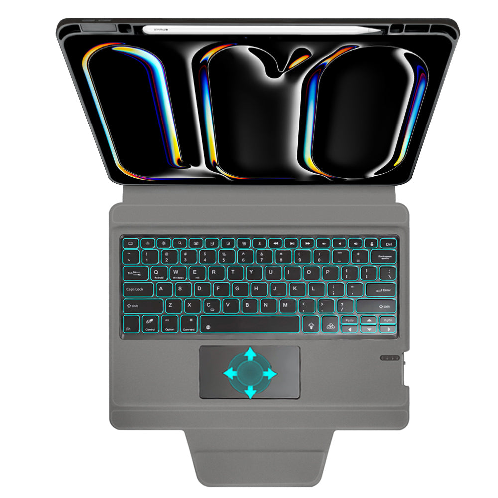 Suojakotelo näppäimistöllä Apple iPad Pro 13 (2024), Techsuit, KeyTab Pro, Musta