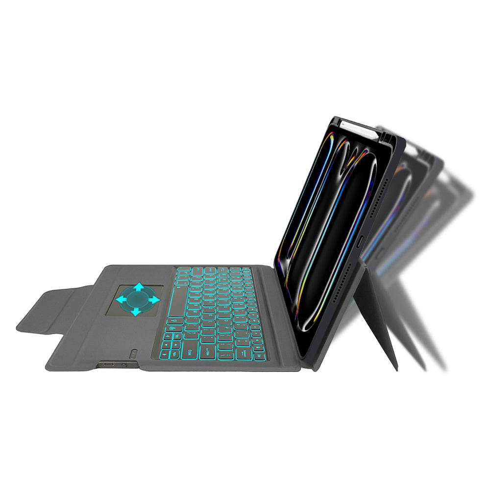 Suojakotelo näppäimistöllä Apple iPad Pro 13 (2024), Techsuit, KeyTab Pro, Musta