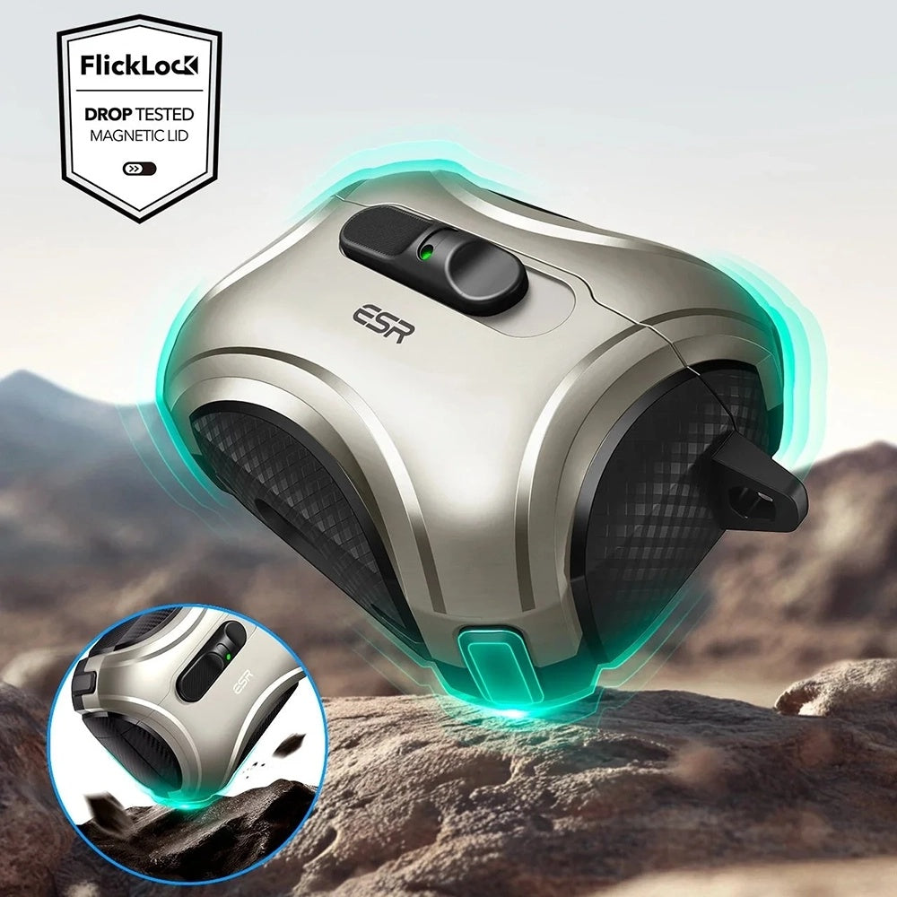 ESR Cyber FlickLock -kotelo Apple AirPods Pro 3:lle, Harmaa