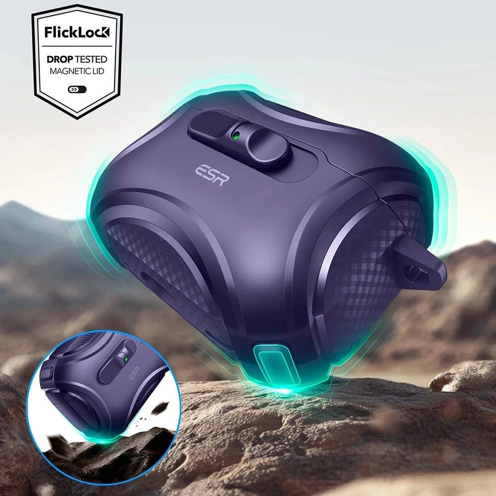 ESR Cyber FlickLock -kotelo Apple AirPods Pro 3:lle, Violetti