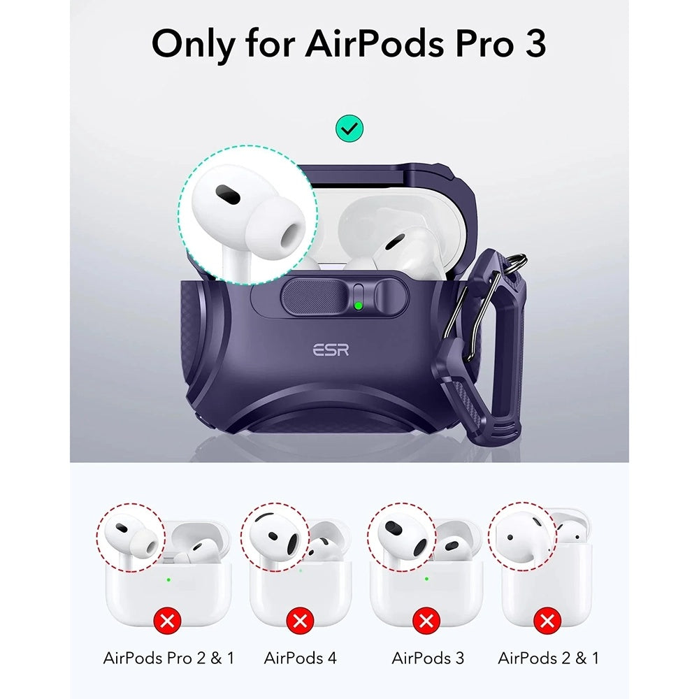 ESR Cyber FlickLock -kotelo Apple AirPods Pro 3:lle, Violetti