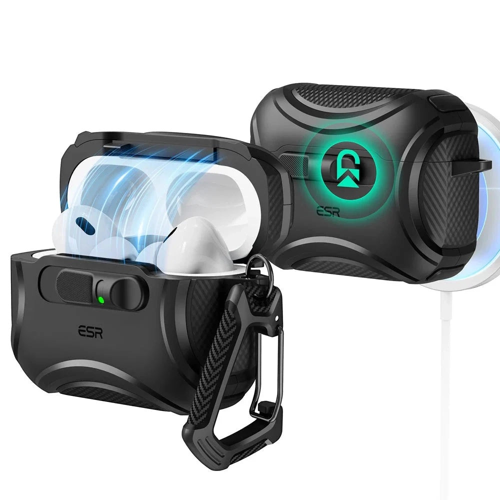 ESR Cyber FlickLock -kotelo Apple AirPods Pro 3:lle, Musta