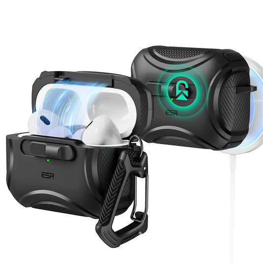 ESR Cyber -suojakotelo Apple AirPods Pro -sarjalle, Musta