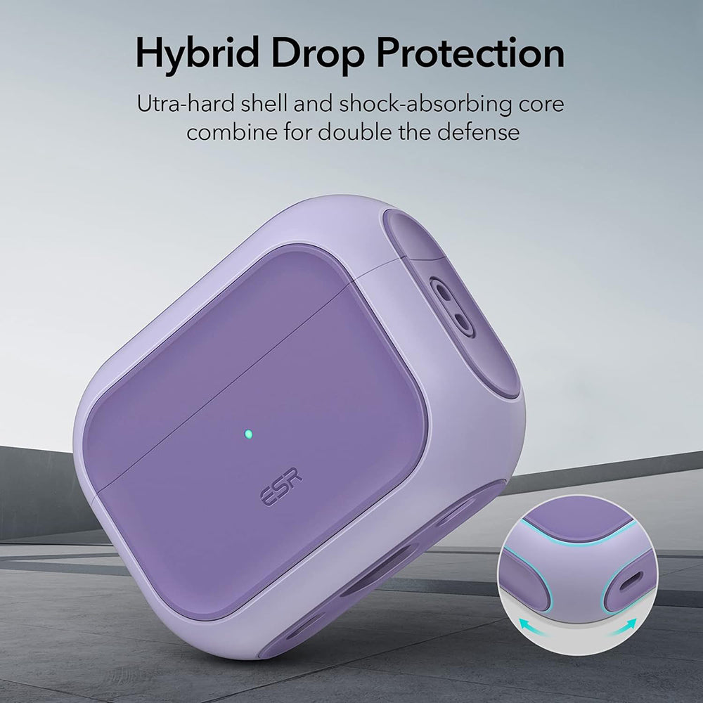 ESR Orbit Hybrid -kotelo Apple AirPods Pro Seriesille, Violetti