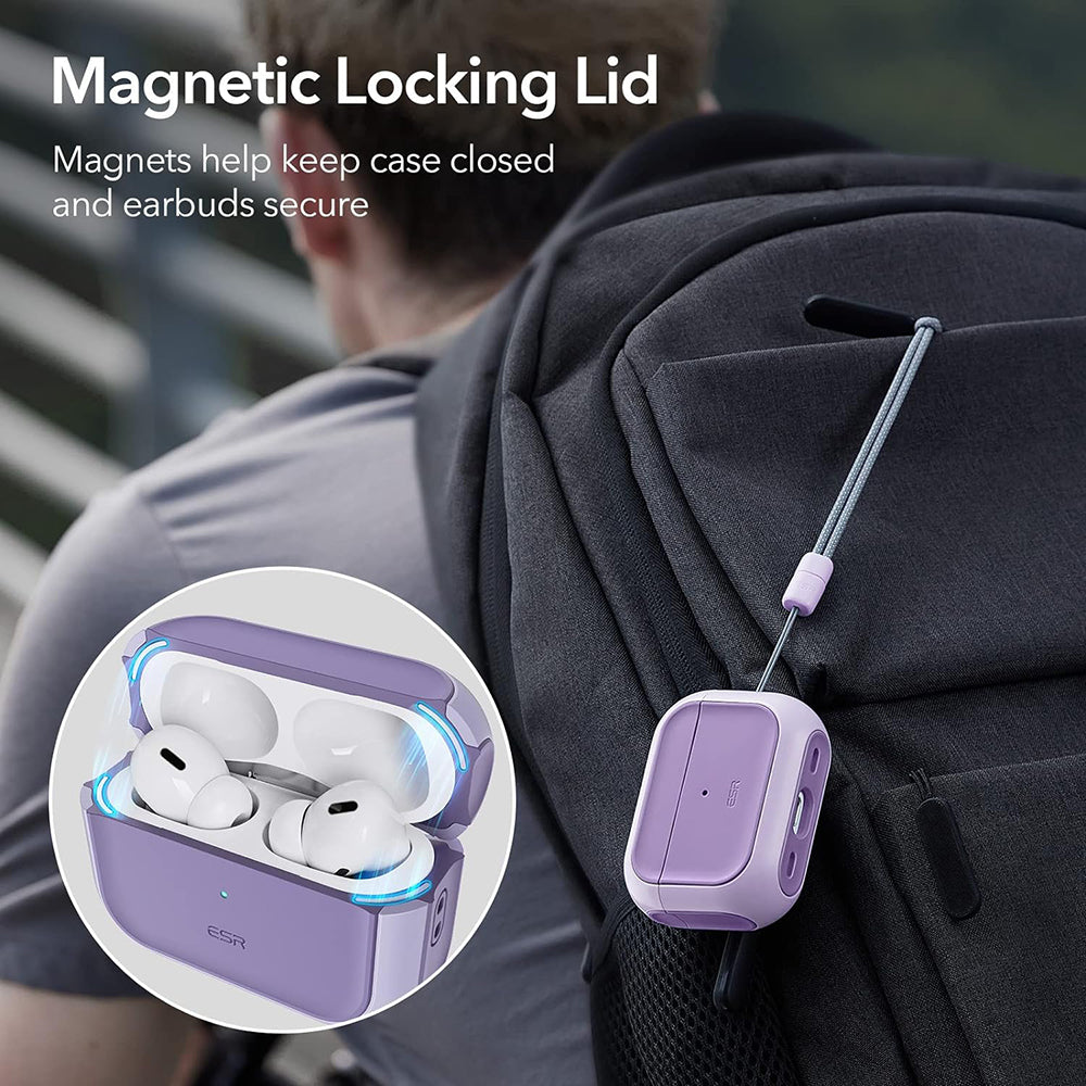 ESR Orbit Hybrid -kotelo Apple AirPods Pro Seriesille, Violetti