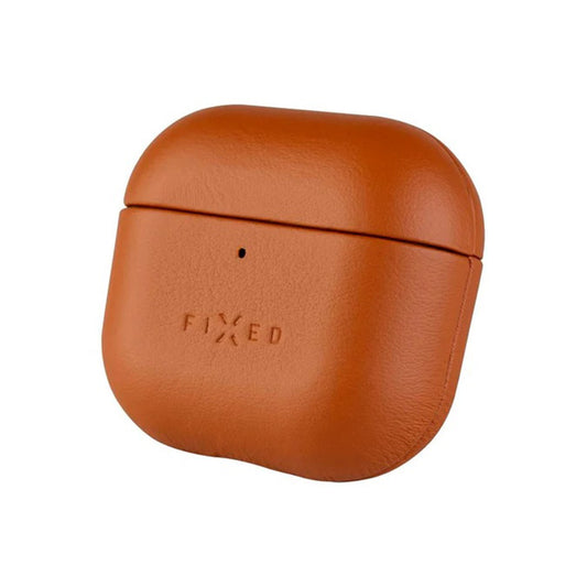 Fixed PodsLeather -kotelo Apple AirPods 4:lle, Ruskea
