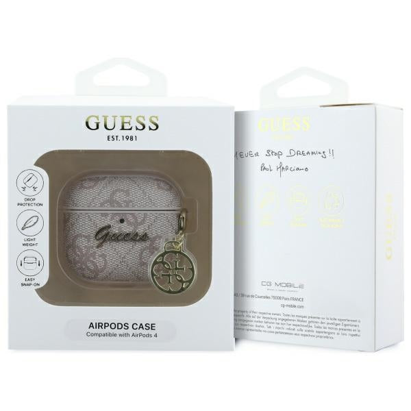 Guess 4G Charm -kotelo Apple AirPods 4:lle, Pinkki
