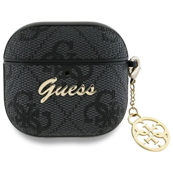 Guess 4G Charm -kotelo Apple AirPods 4:lle, Musta