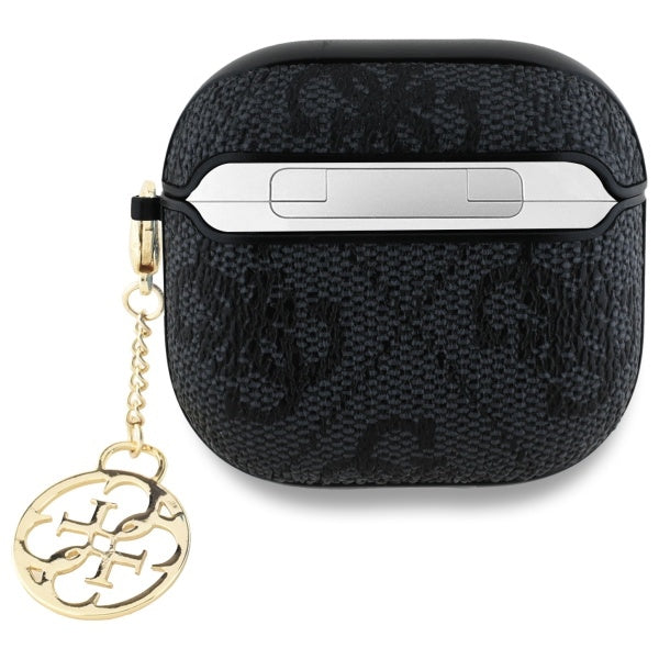 Guess 4G Charm -kotelo Apple AirPods 4:lle, Musta
