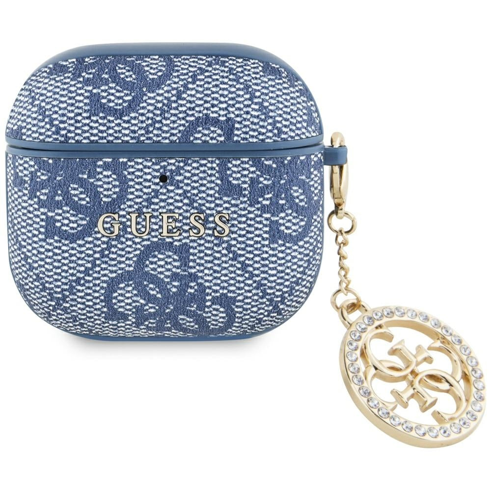 Guess 4G Strass Charm -kotelo Apple AirPods 4:lle, Sininen
