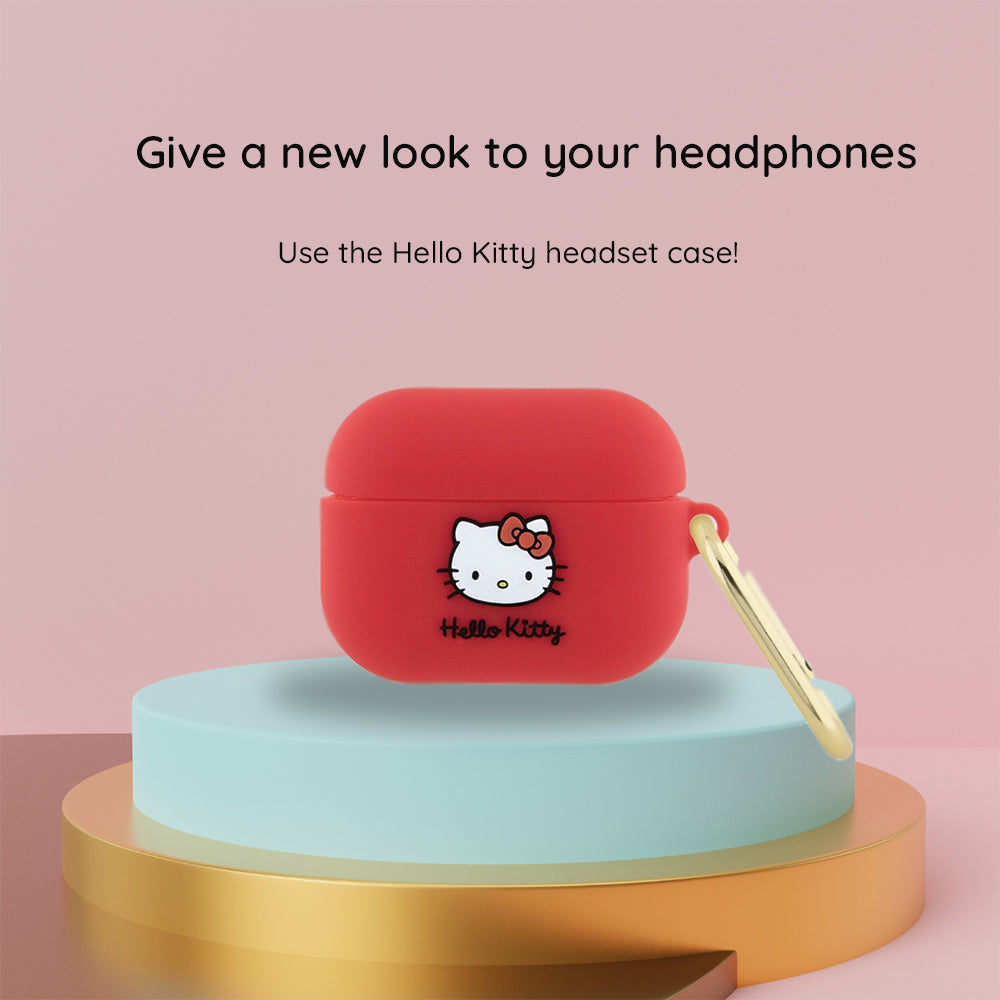 Hello Kitty 3D Kitty Head -kotelo Apple AirPods Pro 2:lle, Pinkki
