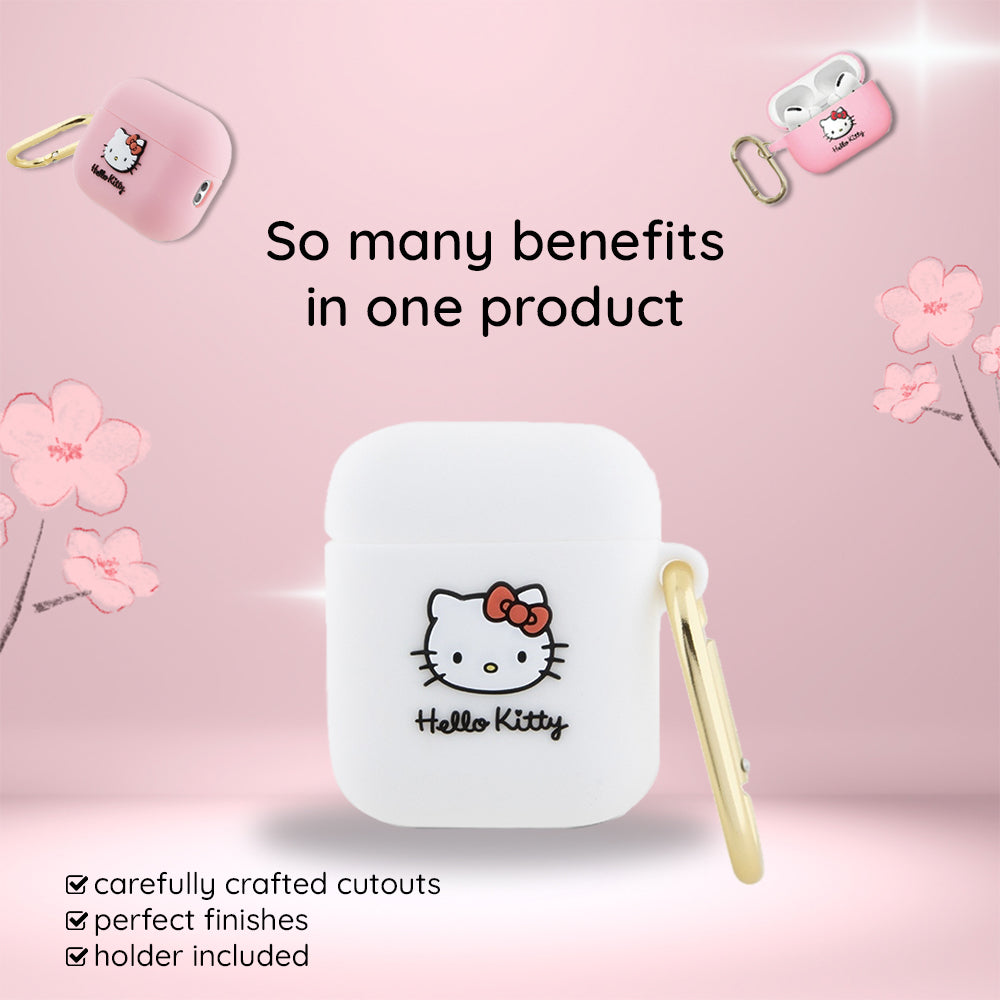 Hello Kitty 3D Kitty Head -kotelo Apple AirPods Pro 2:lle, Pinkki
