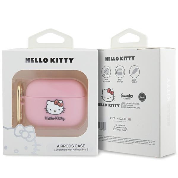 Hello Kitty 3D Kitty Head -kotelo Apple AirPods Pro 2:lle, Pinkki