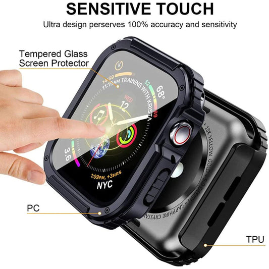 Lito Armor 360 -kuori Apple Watch 38mm -sarjalle, sininen