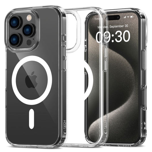 MagSafe-kotelo Apple iPhone 16 Pro Maxille, Tech-Protect, Flexair-hybridi, läpinäkyvää