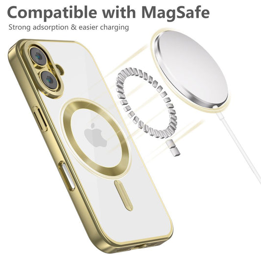 MagSafe-kotelo Apple iPhone 16:lle, Tech-Protect, Magflex Satin, kultainen