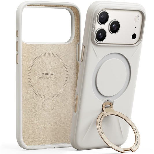 MagSafe-kotelo Apple iPhone 17 Pro Maxille, Torras, QPRO Silicone, Valkoinen