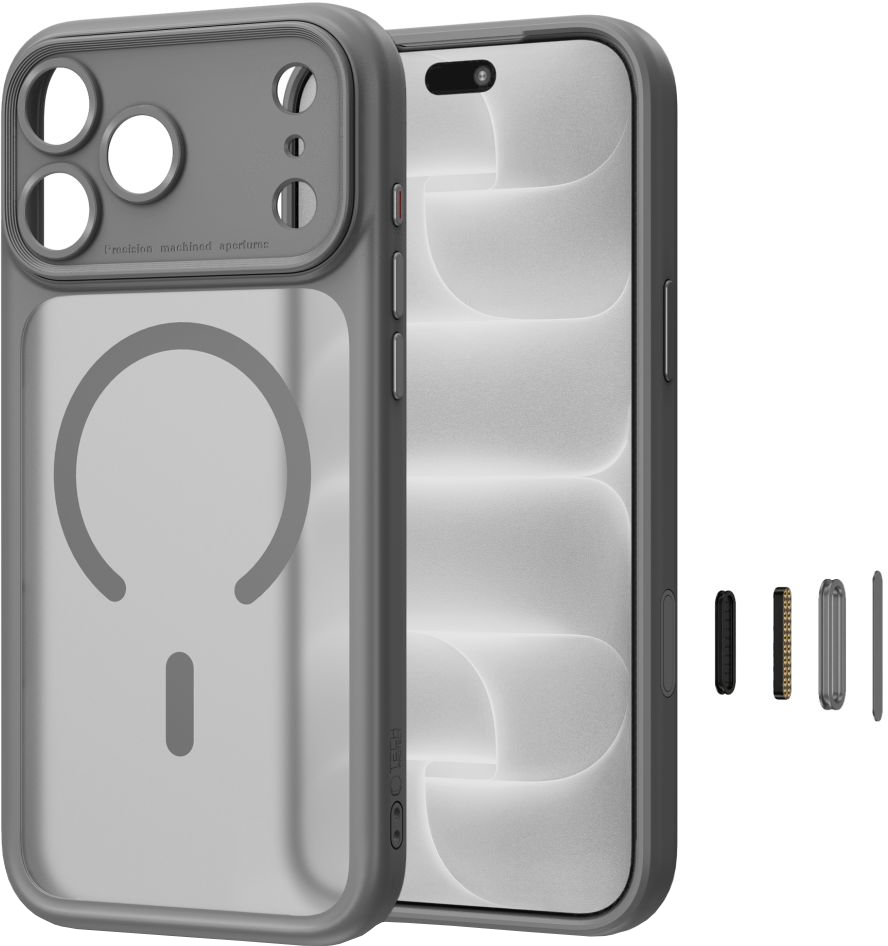 MagSafe-suojakuori Apple iPhone 18 Pro Max / 17 Pro Max -puhelimelle, Tech-Protect MagPeak CC, mattaharmaa