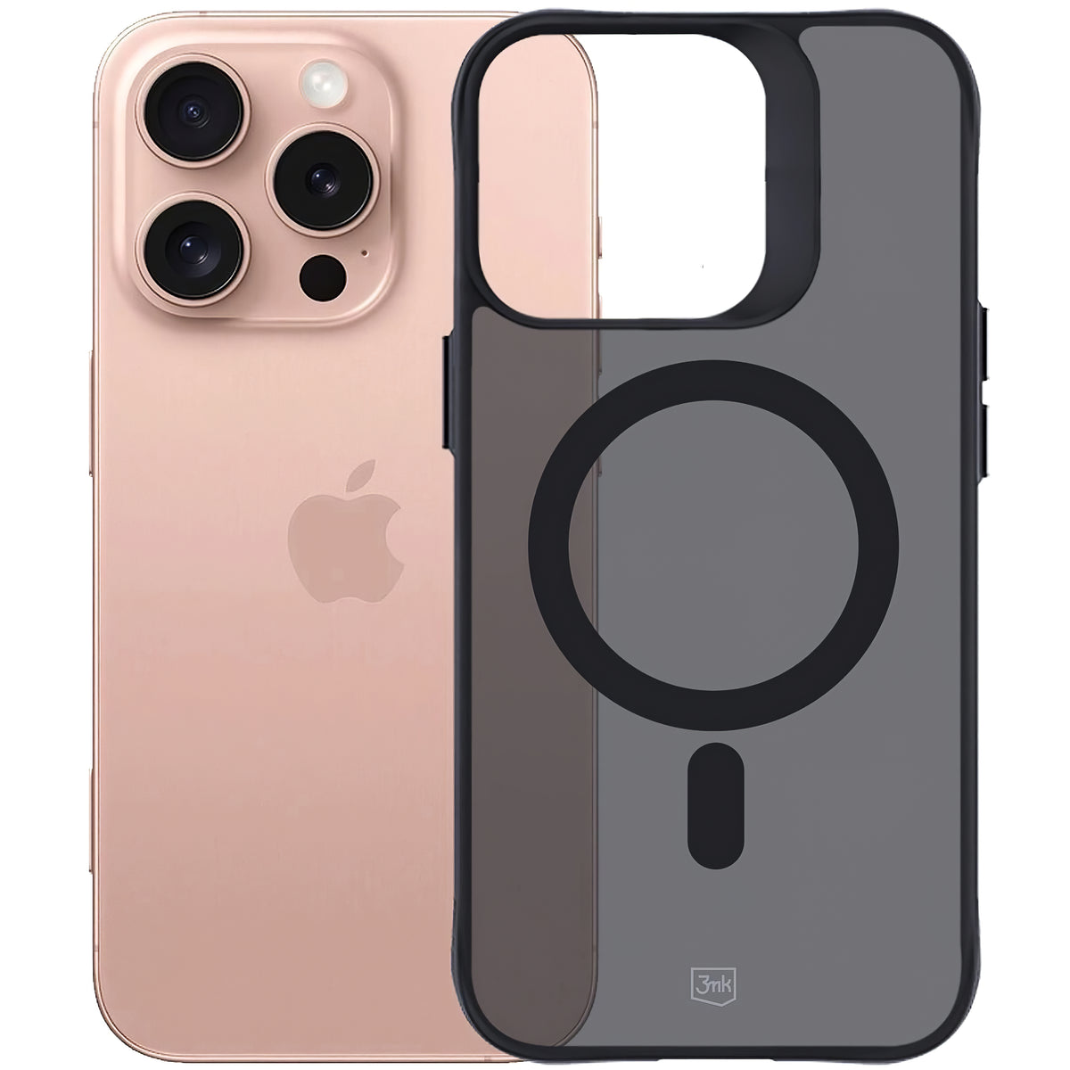MagSafe kotelo Apple iPhone 16 Pro Max, 3MK, savu MagCase, musta
