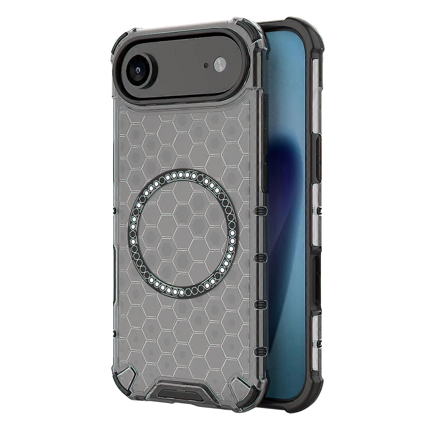 MagSafe-kotelo Apple iPhone 17 Airille, Techsuit, HoneyComb Shield, Musta