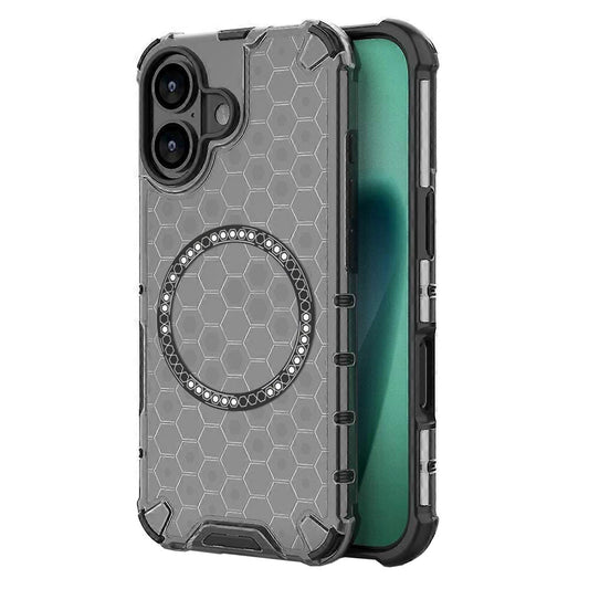 MagSafe-kotelo Apple iPhone 17:lle, Techsuit, HoneyComb Shield, Musta