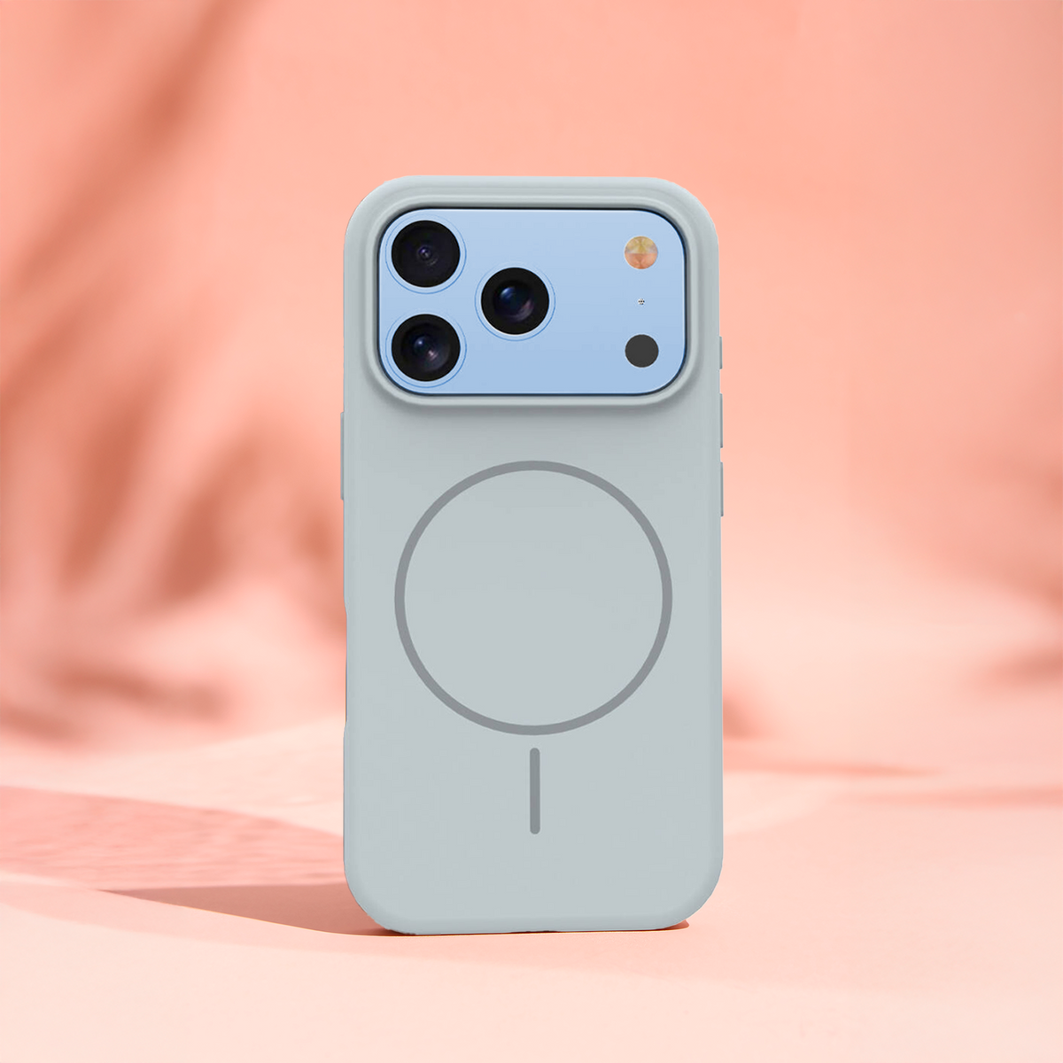 MagSafe-kuori Apple iPhone 18 Pro Max / 17 Pro Max, OEM, ohut silikoni, harmaa