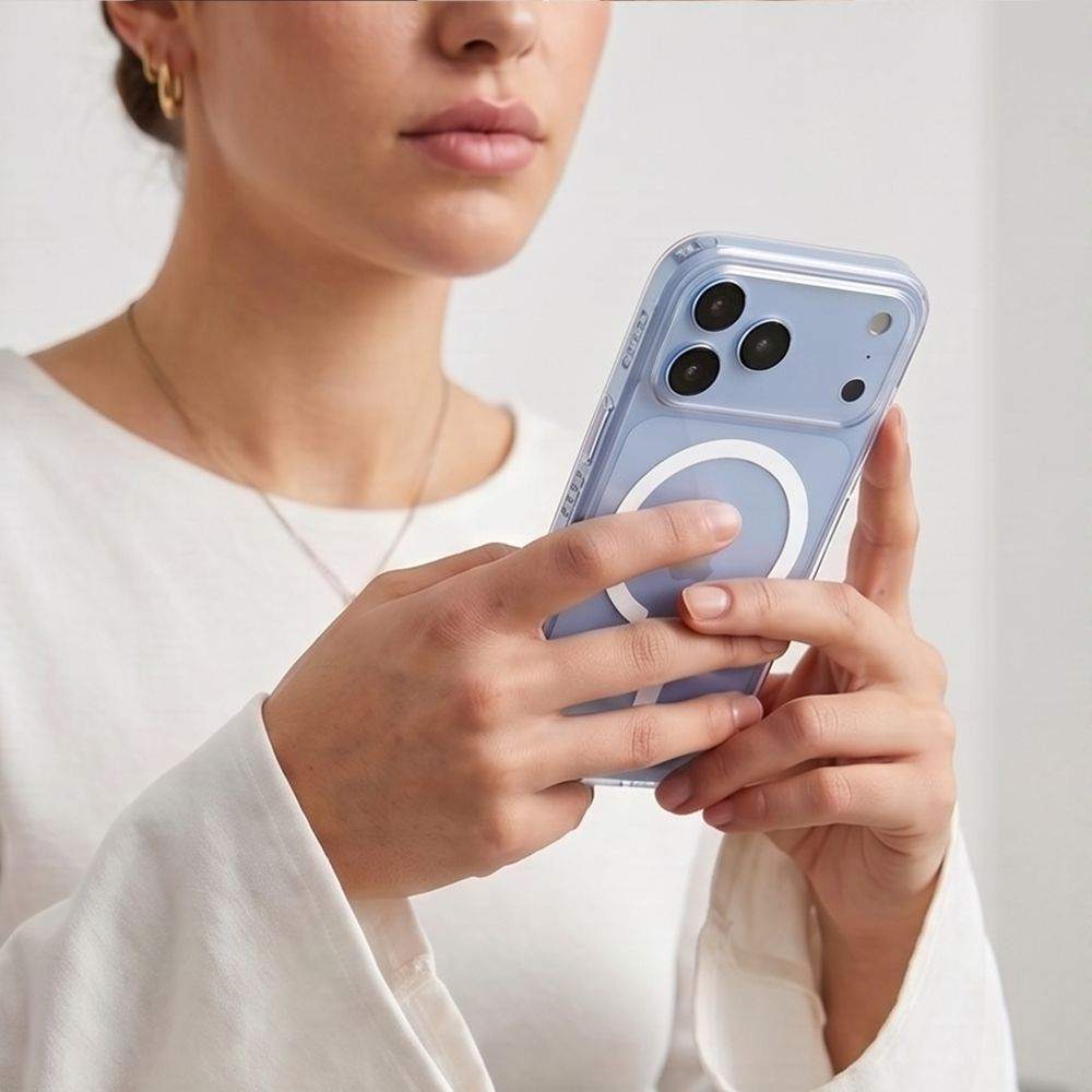MagSafe-kuori Apple iPhone 18 Pro / 17 Pro:lle, Tech-Protect, Flexair Hybrid näytönsuojalla, läpinäkyvä