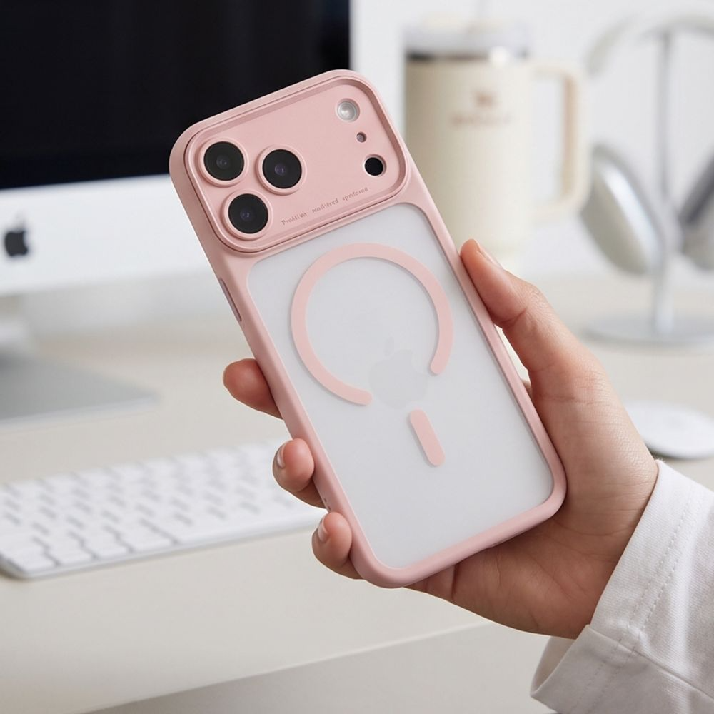 MagSafe-suojakuori Apple iPhone 18 Pro / 17 Pro -puhelimelle, Tech-Protect, MagPeak CC, mattapinkki