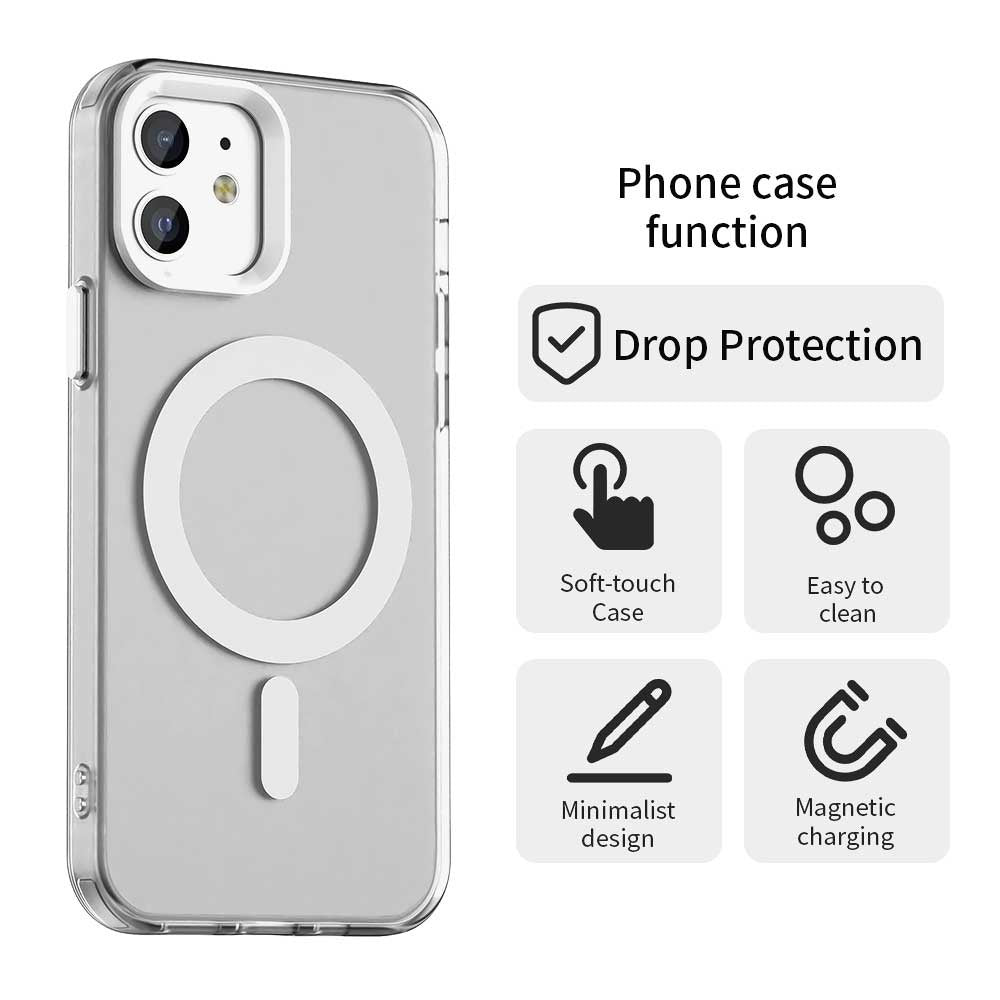MagSafe Case for Apple iPhone 12 / 12 Pro, Techsuit, CandyCase, White
