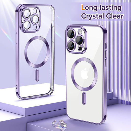 MagSafe-kuori Apple iPhone 12 Pro Maxille, Techsuit, Luxury Crystal, Vaaleanvioletti