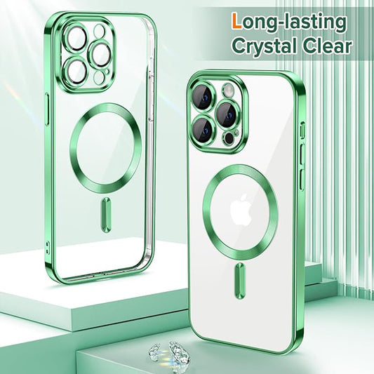 MagSafe-kuori Apple iPhone 12 Pro:lle, Techsuit, Luxury Crystal, Vaaleanvihreä