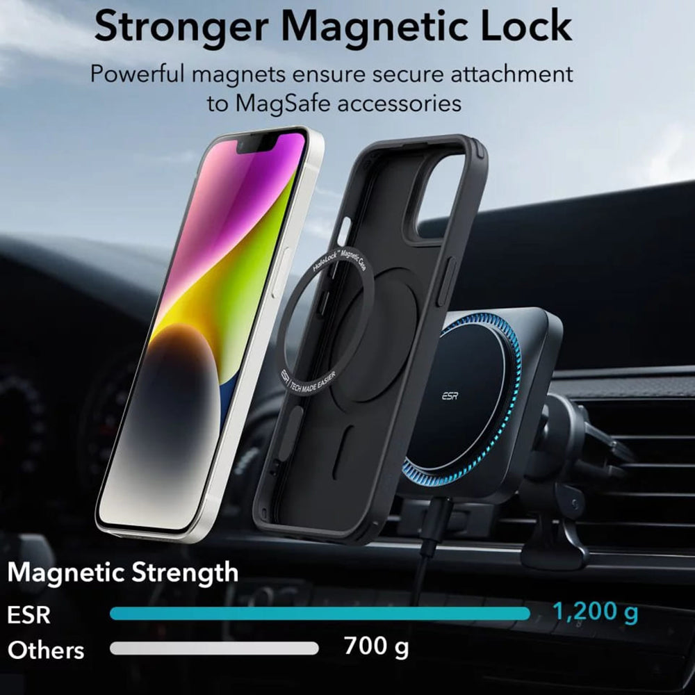 MagSafe-kuori Apple iPhone 14 / 13:lle, ESR, Classic Hybrid, Musta