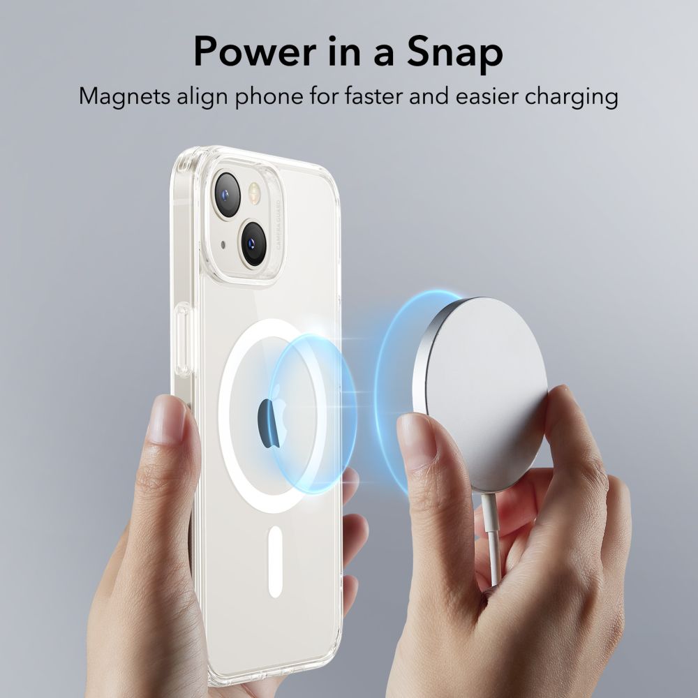 MagSafe-kuori Apple iPhone 14 / 13:lle, ESR, Classic Hybrid, Läpinäkyvä