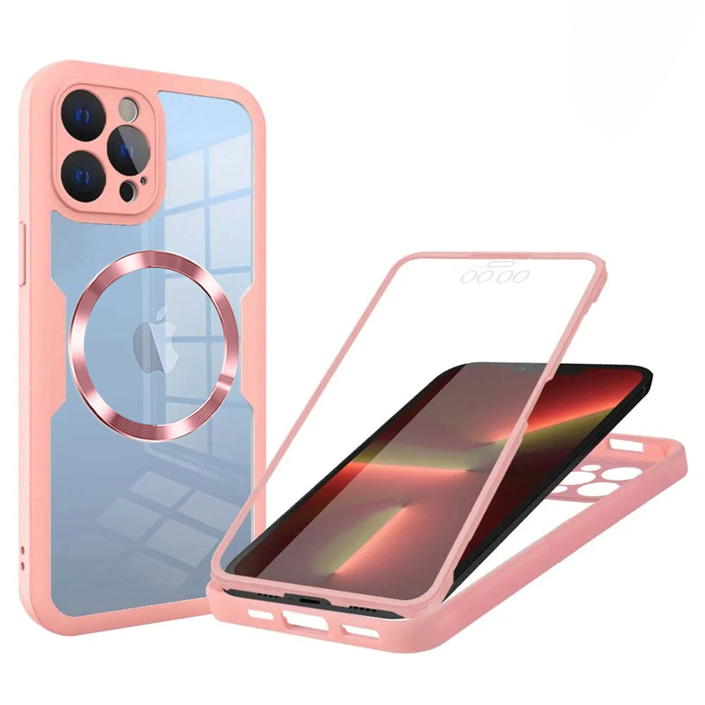 MagSafe-kuori Apple iPhone 13 Pro:lle, Techsuit, ColorVerse 360, Vaaleanpunainen