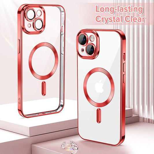 MagSafe-kuori Apple iPhone 13:lle, Techsuit, Luxury Crystal, Punainen