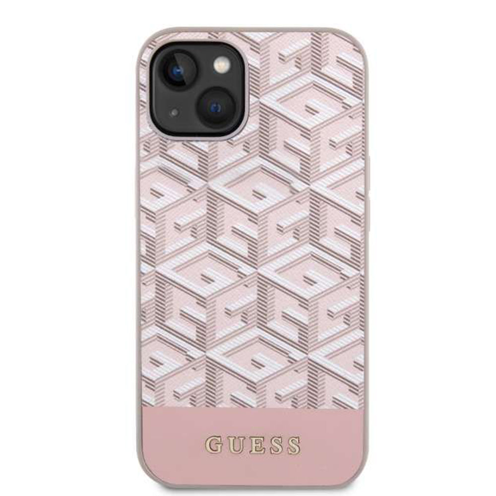MagSafe-kotelo Apple iPhone 14:lle, Guess, GCube Stripes, Pinkki