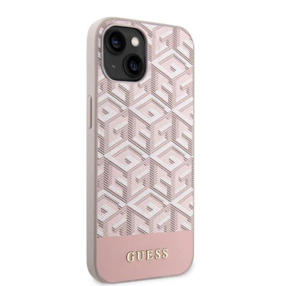 MagSafe-kotelo Apple iPhone 14:lle, Guess, GCube Stripes, Pinkki