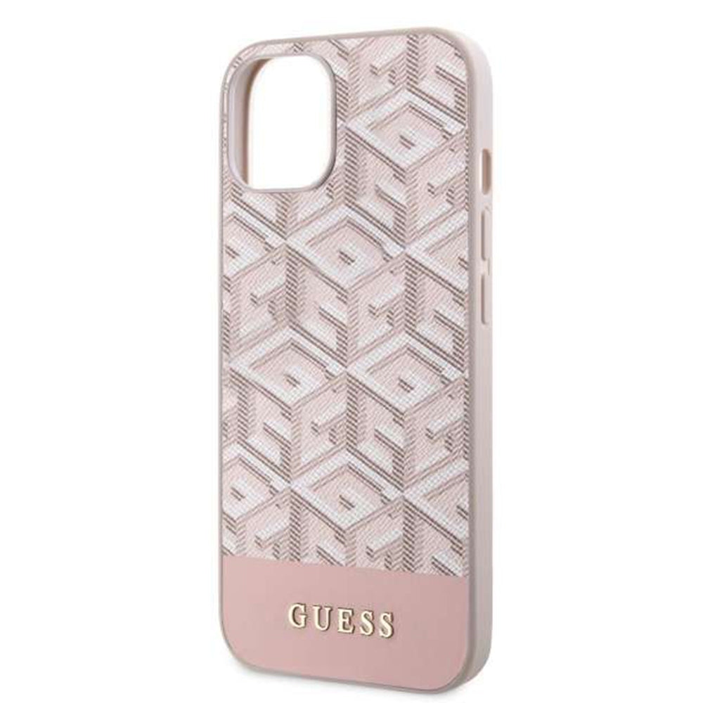 MagSafe-kotelo Apple iPhone 14:lle, Guess, GCube Stripes, Pinkki