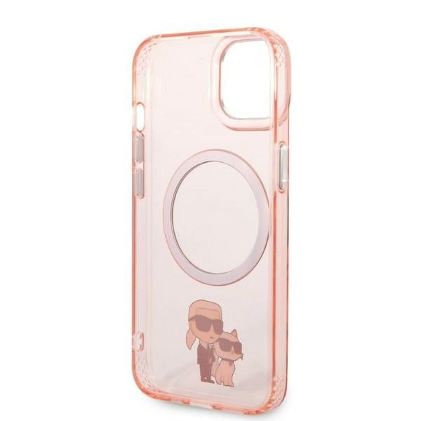 MagSafe-kotelo Apple iPhone 14:lle, Karl Lagerfeld, Ikonik Karl & Choupette, Pinkki