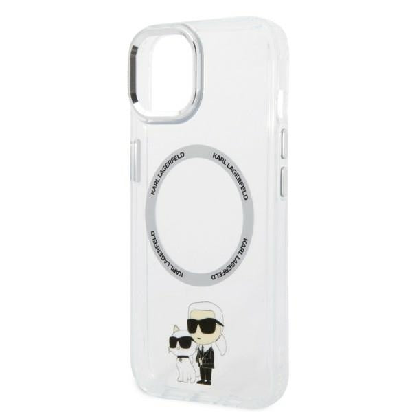 MagSafe-kotelo Apple iPhone 14 Plus -puhelimelle, Karl Lagerfeld, Ikonik Karl & Choupette, Läpinäkyvä