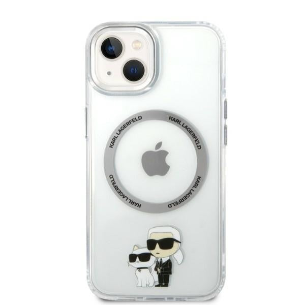 MagSafe-kotelo Apple iPhone 14 Plus -puhelimelle, Karl Lagerfeld, Ikonik Karl & Choupette, Läpinäkyvä