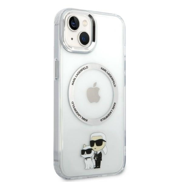 MagSafe-kotelo Apple iPhone 14 Plus -puhelimelle, Karl Lagerfeld, Ikonik Karl & Choupette, Läpinäkyvä