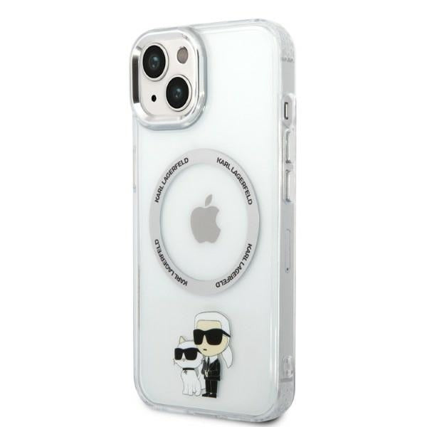 MagSafe-kotelo Apple iPhone 14 Plus -puhelimelle, Karl Lagerfeld, Ikonik Karl & Choupette, Läpinäkyvä