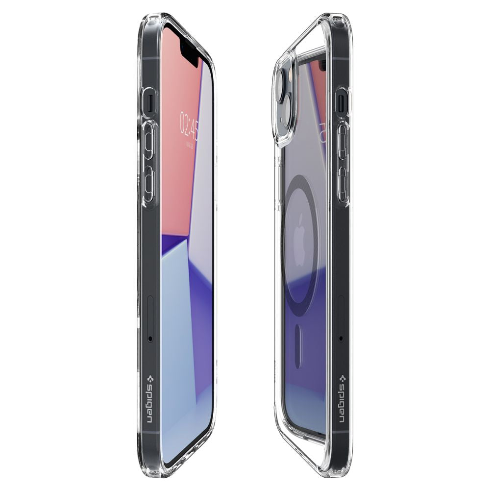 MagSafe-kotelo Apple iPhone 14 Plus -puhelimelle, Spigen, Ultra Hybrid Carbon, Läpinäkyvä