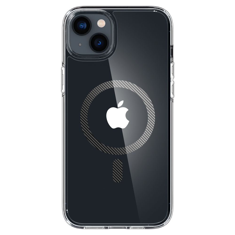 MagSafe-kotelo Apple iPhone 14 Plus -puhelimelle, Spigen, Ultra Hybrid Carbon, Läpinäkyvä