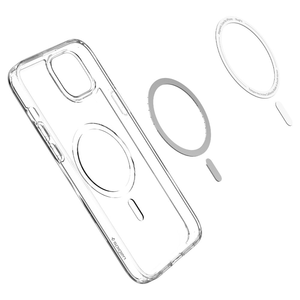 MagSafe-kotelo Apple iPhone 14 Plus -puhelimelle, Spigen, Ultra Hybrid Carbon, Läpinäkyvä