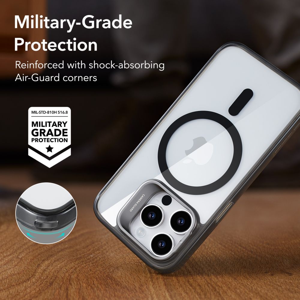 MagSafe Case for Apple iPhone 14 Pro Max, ESR, Classic Kickstand, Transparent Black