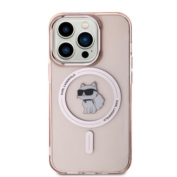 MagSafe-kotelo Apple iPhone 14 Pro Maxille, Karl Lagerfeld, IML Choupette, Pinkki