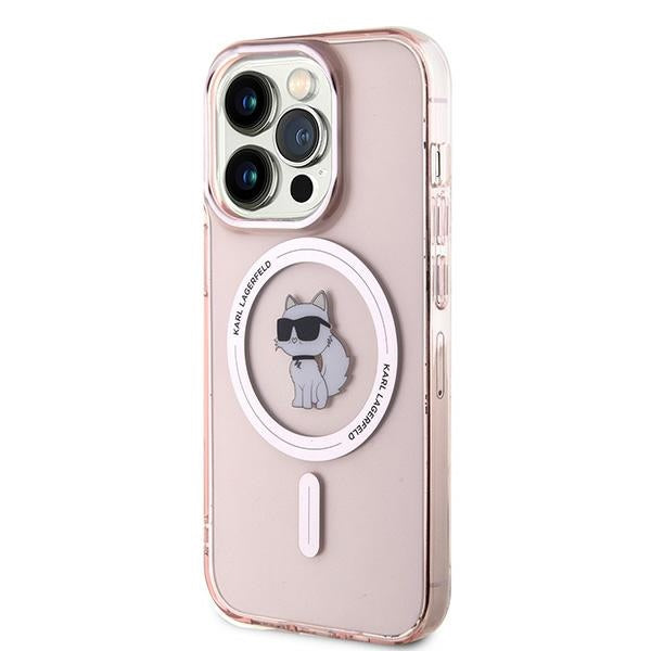 MagSafe-kotelo Apple iPhone 14 Pro Maxille, Karl Lagerfeld, IML Choupette, Pinkki
